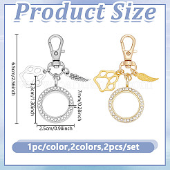 Pendentif médaillon en alliage de cristal et strass&nbsp;HJEW-NB00242