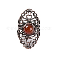 Natürliche Karneol Retro-Fingerringe&nbsp;RJEW-B067-02R-21
