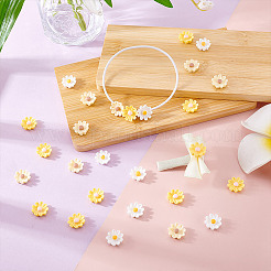 150 Stück 3 Farben undurchsichtige Harzblumen-Cabochons&nbsp;CRES-NB0001-44
