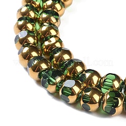 Chapelets de perles en verre électroplaqué&nbsp;EGLA-Q128-04A-FP03