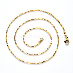 Collier à maillons Boston en acier inoxydable 304 avec placage sous vide PVD&nbsp;NJEW-S420-005A-G