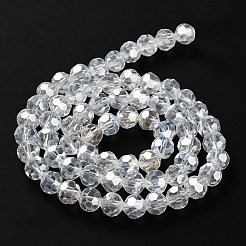 Chapelets de perles en verre électroplaqué&nbsp;EGLA-R016-8mm-25