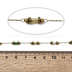 Cadenas de eslabones de columna de vidrio de acero inoxidable 304 hechas a mano&nbsp;CHS-L032-14G-02