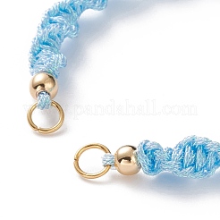 Fabrication de bracelets en cordon tressé en polyester réglable&nbsp;AJEW-JB00848-04