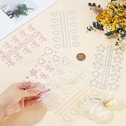 1 Beutel Acryl-Strass-Aufkleber-Papierbögen zum Basteln&nbsp;DIY-CP0013-54