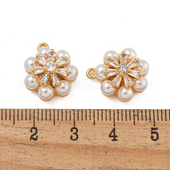 Pendentifs avec zircon cubiques à micro-pavés en laiton&nbsp;KK-U036-17G