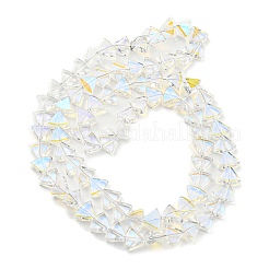 Fili di perle di vetro trasparente placcato colore ab&nbsp;EGLA-G037-08A-AB02