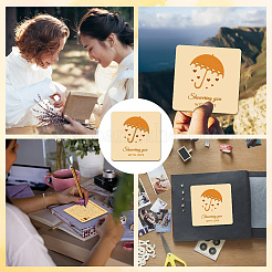 Cartes commémoratives en bois&nbsp;WOOD-WH0040-010