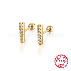 Orecchini a bottone semplici ed eleganti in argento sterling s925 rettangolari&nbsp;RP0395-1