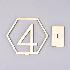 Tarjetas de números de mesa de madera&nbsp;AJEW-WH0021-29A
