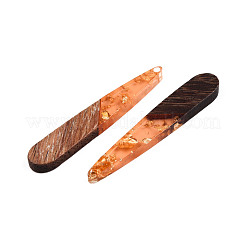Pendenti in resina trasparente e legno di noce&nbsp;RESI-S389-039A-B04
