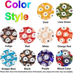 Handgefertigte bösen Auge Bunte Malerei Perle&nbsp;LAMP-PH0002-04