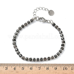 Armbänder aus natürlichen Labradorit- und nicht magnetischen synthetischen Hämatitperlen für Damen&nbsp;BJEW-Z148-04P-01
