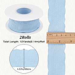 2 Rolle Polyester-Rüschenband zum Aufnähen von Dekorationen&nbsp;OCOR-CY0003-18A