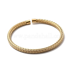 Geflochtene Armreifen aus 304er Edelstahl für Damen&nbsp;BJEW-A067-04G