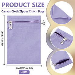 Reißverschlusstaschen aus Canvas-Stoff&nbsp;ABAG-WH0077-09B-01