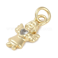 Cremagliera placcatura micro ottone spianare pendenti zirconi&nbsp;KK-H509-32G