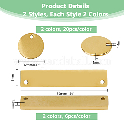 Kits de conectores y etiquetas para colgantes con estampado de acero inoxidable&nbsp;STAS-DC0016-15