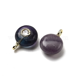Natürliche Fluorit flache runde Anhänger&nbsp;G-H318-01G-A-02