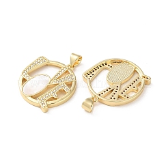 Colgantes de circonita cúbica micro pavé de latón de san valentín&nbsp;KK-B083-03G