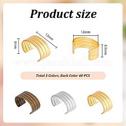 120 embout à sertir pliable en laiton de 3 couleurs&nbsp;FIND-PH0020-81