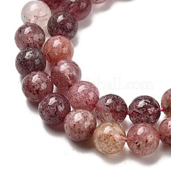 Natürlichen Erdbeere Quarzperlen Stränge&nbsp;G-J373-16-8mm