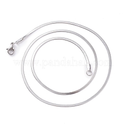 Collares de cadena de serpiente de acero inoxidable 304 que no se deslustran&nbsp;NJEW-O058-28P