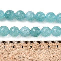 Billes de jade naturelles de teint en malaisades teintes&nbsp;G-G021-01D-08