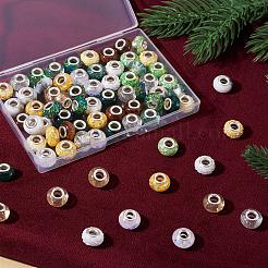 72 Stück 12 Farben Weihnachtsmotiv Harz Unterlegscheibe European Beads&nbsp;RESI-TA0004-88