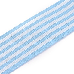 Ruban gros-grain en coton imprimé à rayures&nbsp;OCOR-WH0051-A03