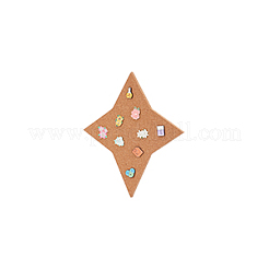 Vassoio in sughero per esposizione di gioielli con spilla a parete a forma di stella&nbsp;AJEW-WH0433-01A