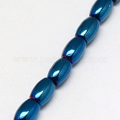 Electroplate non magnetici ematite sintetico fili di perline&nbsp;G-J168-6x4mm-02