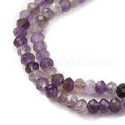 Facettierten natürlichen Amethyst Perlen Stränge&nbsp;G-RM241221-N2