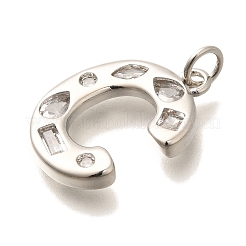 Pendenti in zirconi cubici trasparenti in micro pavè di ottone&nbsp;KK-G521-01P-C