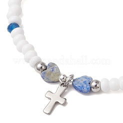 Bracelets à breloques miniatures en acier inoxydable 304&nbsp;BJEW-MZ00325