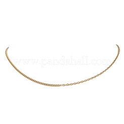 Collar de cadena de eslabones de acero inoxidable 304 de 2 mm para mujer&nbsp;NJEW-JN05561