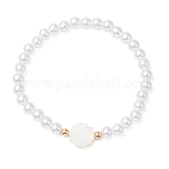 3 Stück 3 Stile ABS-Kunststoff-Imitationsperlen und Muschelperlen Stretch-Armbänder für Frauen&nbsp;BJEW-JB11797