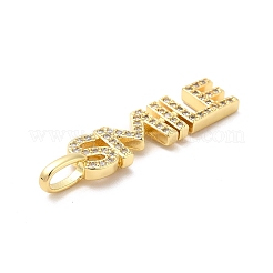 Messing-Mikro pflastern Zirkonia Anhänger&nbsp;KK-H434-02G