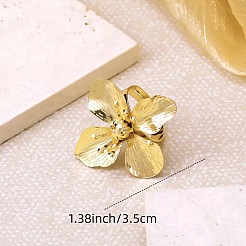 Anillos abiertos de hierro con forma de flor para mujer&nbsp;WGC79CF-01