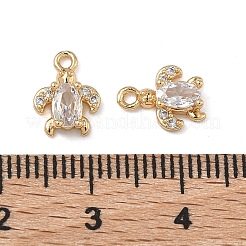 Pendenti in zirconi cubici trasparenti in micro pavè di ottone&nbsp;KK-C168-13G