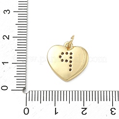 Pendenti in zirconi cubici trasparenti in micro pavè di ottone&nbsp;KK-D229-01G-16
