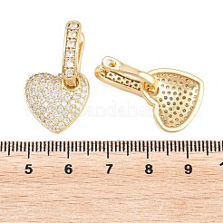 Ohrringe aus Messing mit Mikropavé-Fassung und klaren Zirkonia&nbsp;EJEW-G471-30D-G