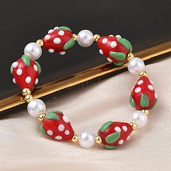 Braccialetti elastici in ottone&nbsp;BJEW-F515-07G