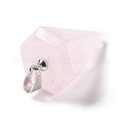 Pendentifs de quartz rose naturel&nbsp;G-F714-02E