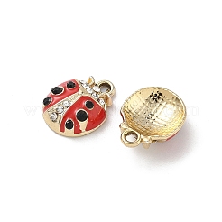 Legierung Emaille Strass Anhänger&nbsp;FIND-L024-17A-G