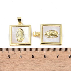 Ciondoli in ottone con placcatura a cremagliera con micro pavé di zirconi chiari&nbsp;KK-K341-44G-02