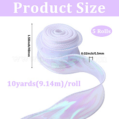 5 rollo de cinta de organza plana de color arcoíris&nbsp;OCOR-CY0003-29A