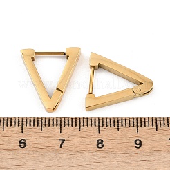 Pendientes de aro triangulares de acero inoxidable 304&nbsp;EJEW-P324-01G
