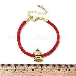 Weihnachtsarmbänder aus Nylonschnur&nbsp;BJEW-L715-02G-02