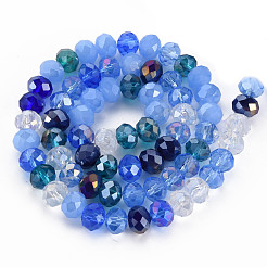 Chapelets de perles en verre électroplaqué&nbsp;EGLA-S194-18A